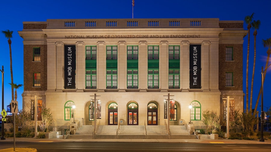 Mob Museum showing a city