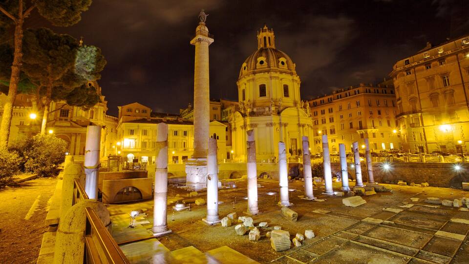 Roman Forum which includes heritage architecture, a church or cathedral and a monument