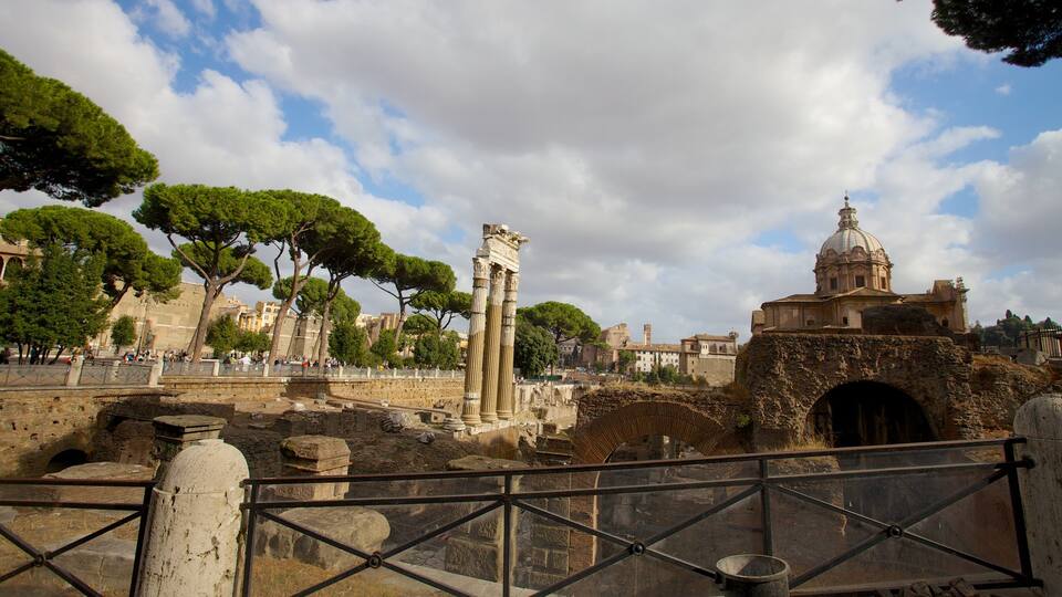 Roman Forum featuring a ruin and heritage architecture
