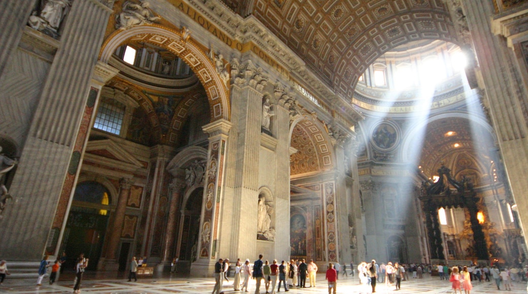 St. Peter\'s Basilica showing a church or cathedral, interior views and heritage architecture