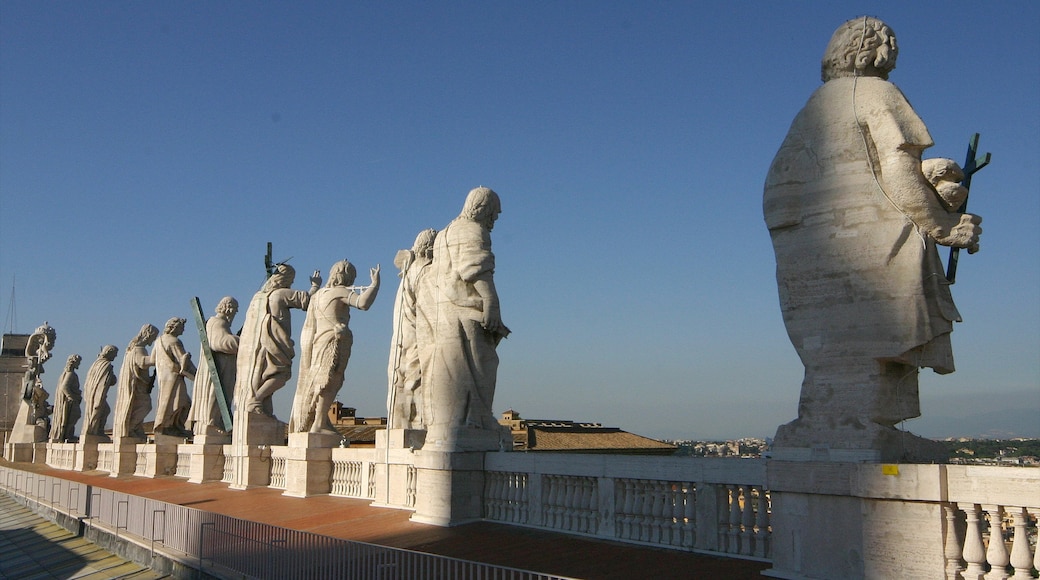 St. Peter\'s Basilica featuring a statue or sculpture and religious aspects