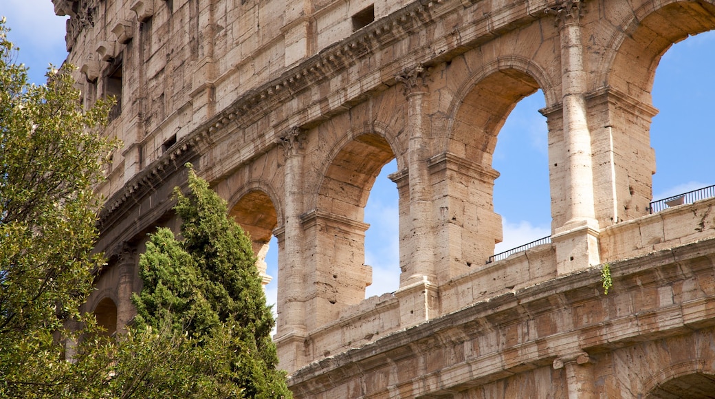 Colosseum presenterar historisk arkitektur och en ruin