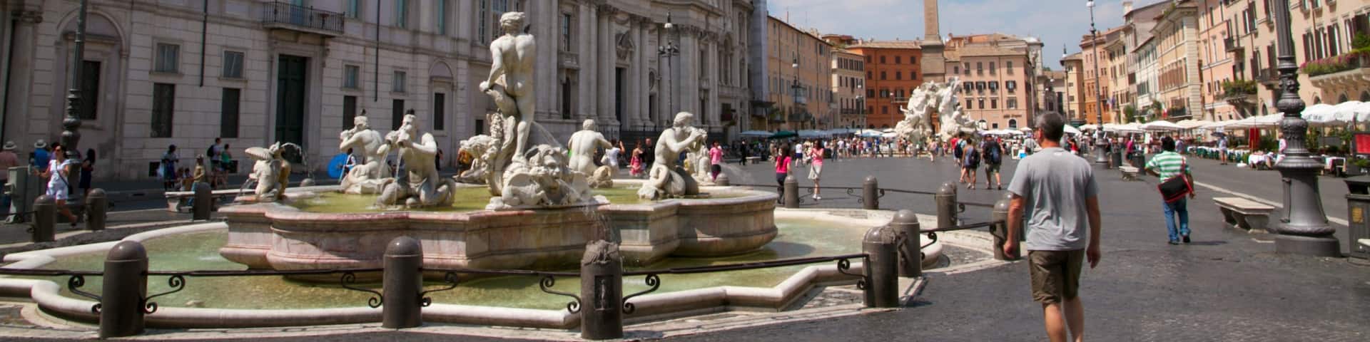 Piazza Navona featuring a square or plaza, heritage architecture and skyline