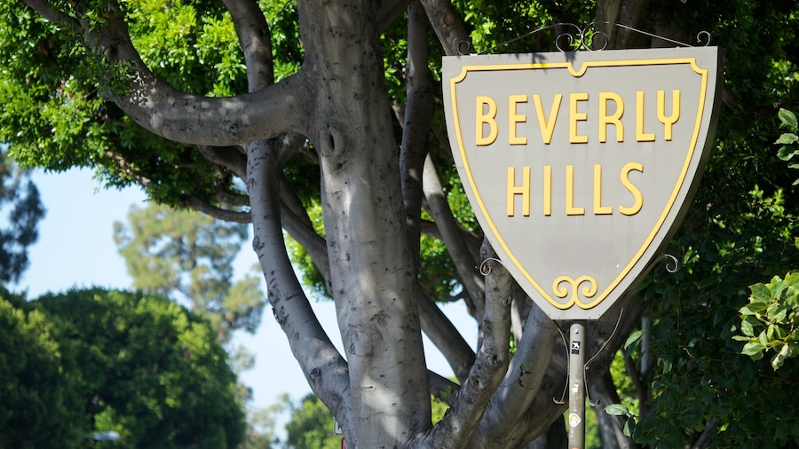 Beverly Hills que incluye señalización