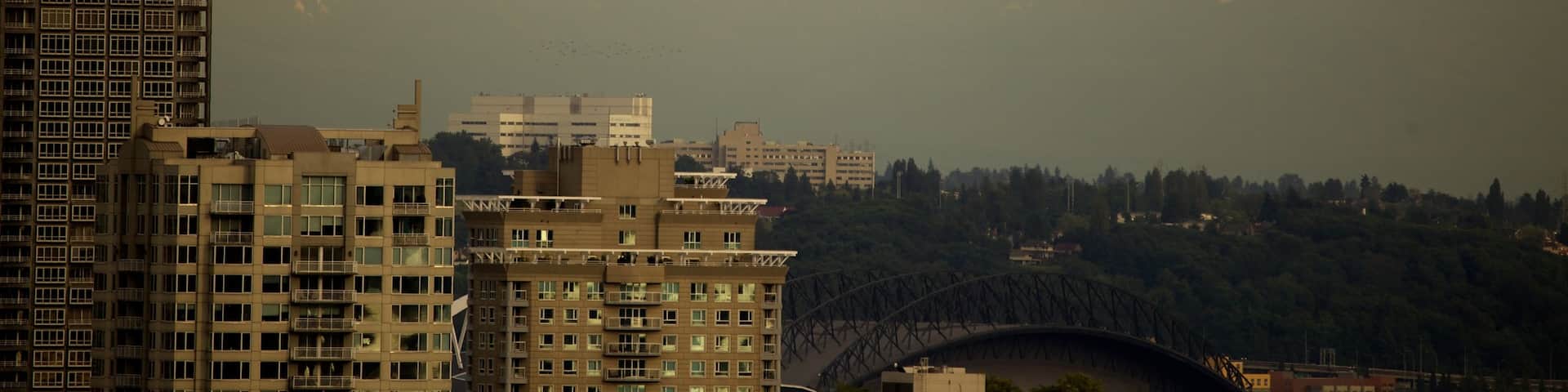 Kerry Park which includes landscape views, a city and mountains
