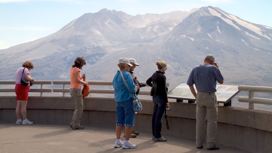 Mount St. Helens which includes mountains, landscape views and views