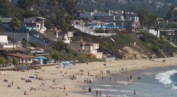 Laguna Beach featuring landscape views, a beach and a coastal town