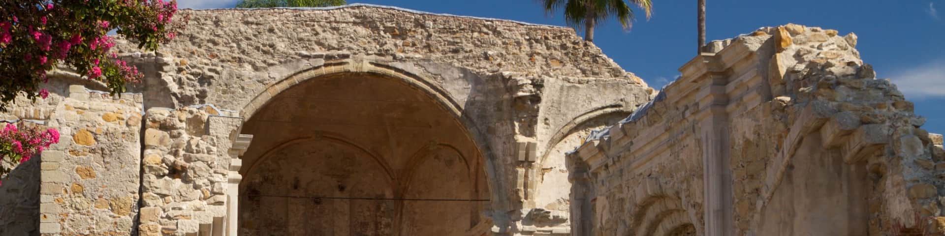 Mission San Juan Capistrano featuring heritage architecture and building ruins