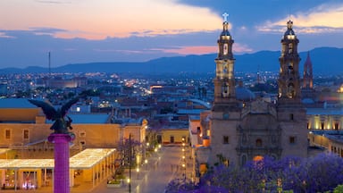 Aguascalientes featuring heritage architecture, a city and landscape views