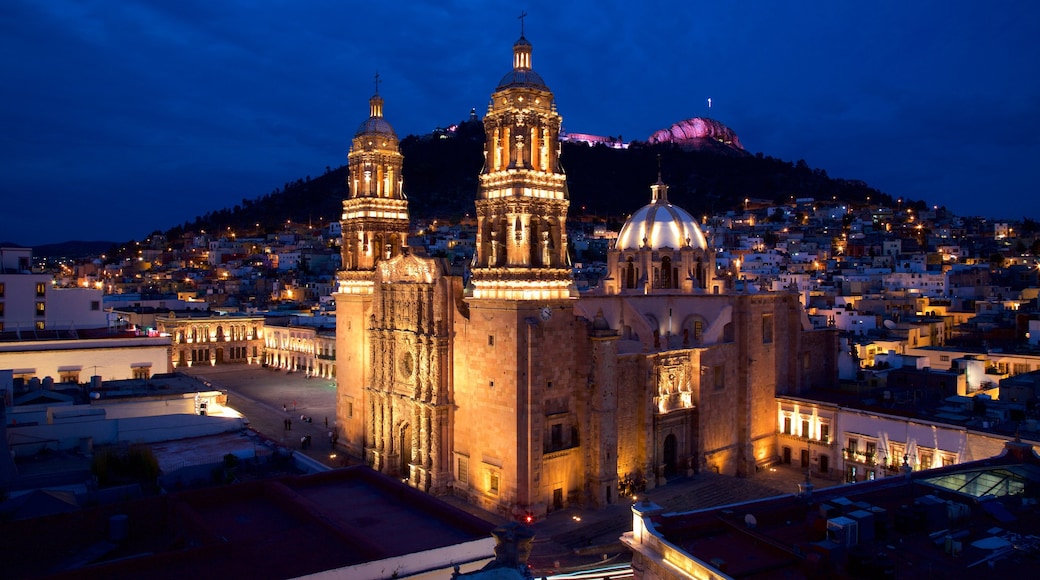 Mexico which includes a city, night scenes and heritage architecture