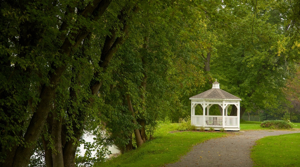 Central Pennsylvania which includes a garden and a river or creek