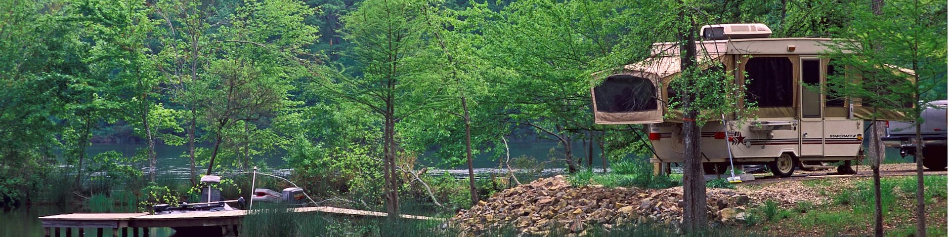 White Oak Lake State Park which includes forest scenes, wetlands and camping