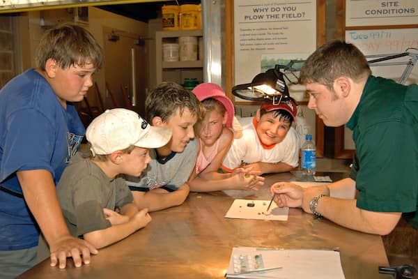 Crater of Diamonds State Park which includes interior views as well as children