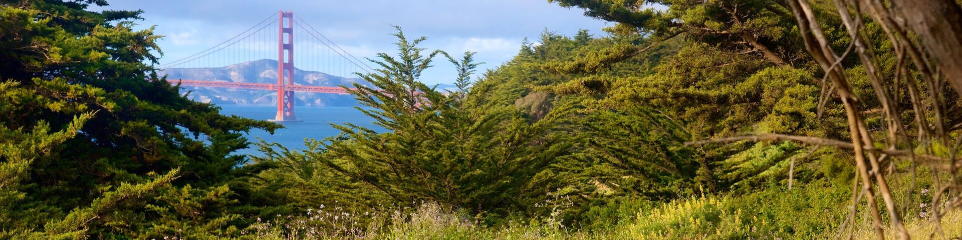 Land\'s End Trail which includes a garden and hiking or walking as well as children