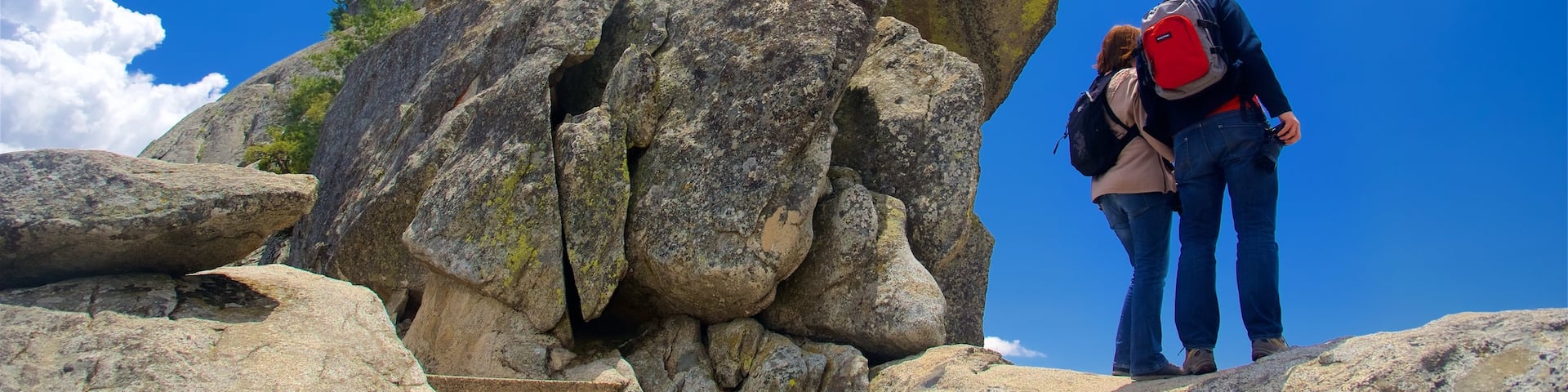 Sequoia National Park showing tranquil scenes as well as a couple