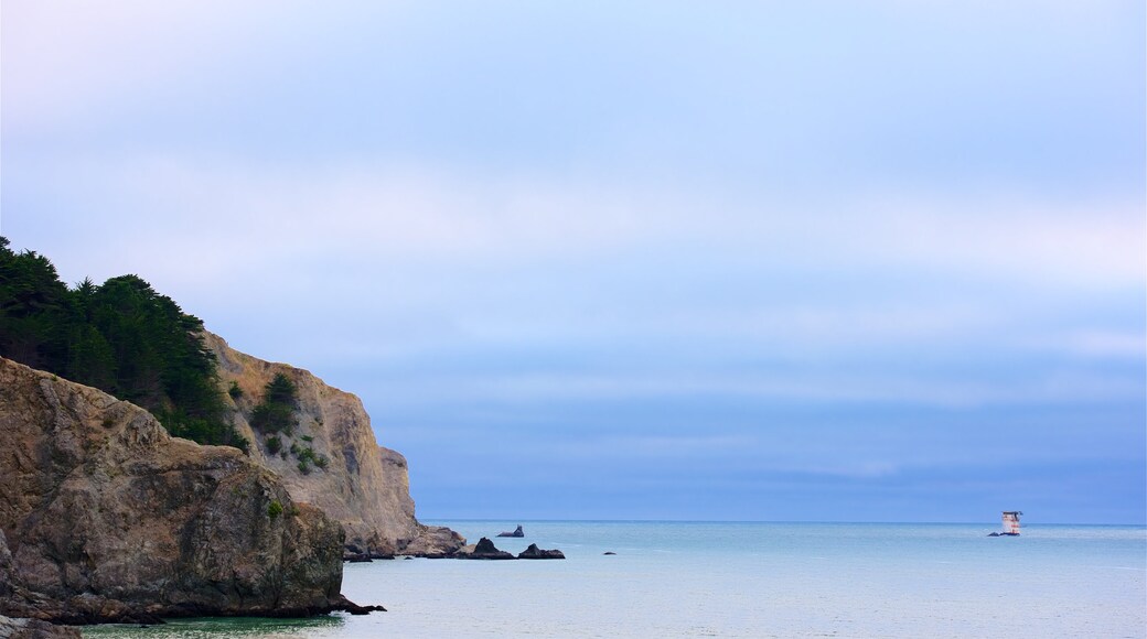 China Beach which includes rugged coastline and general coastal views