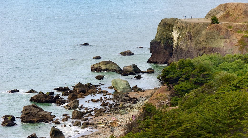 Coastal Trail which includes rugged coastline and general coastal views