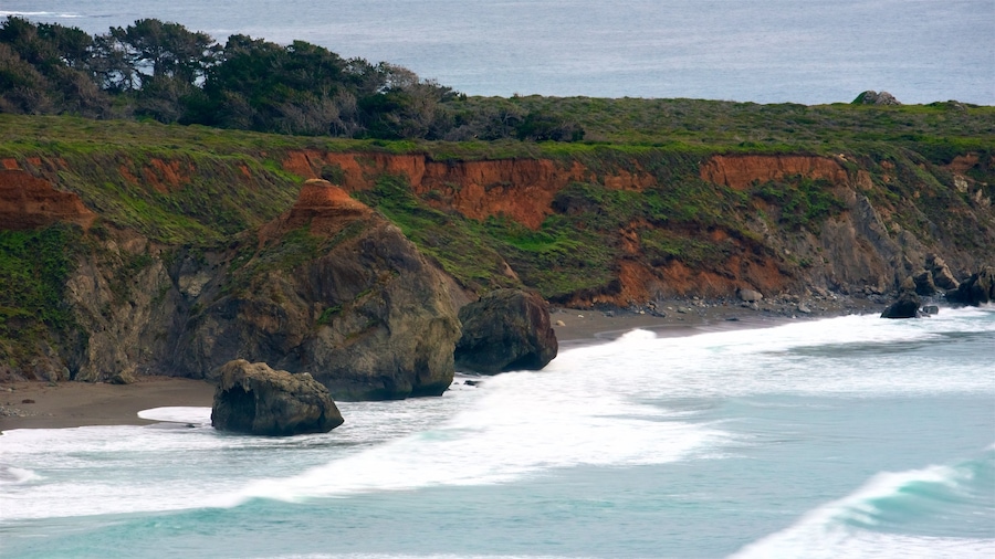Ragged Point which includes general coastal views and rocky coastline