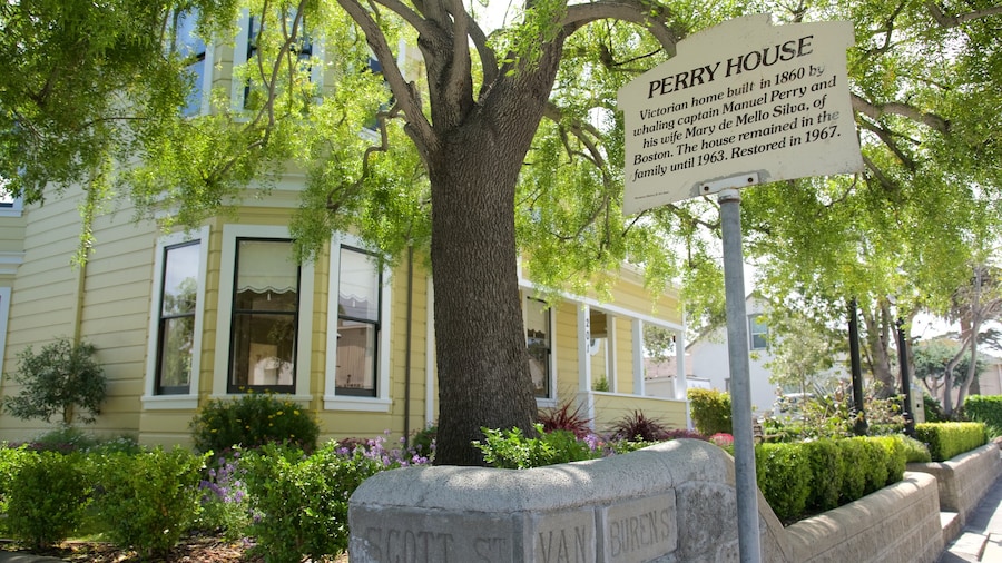 Monterey State Historic Park which includes a garden and signage