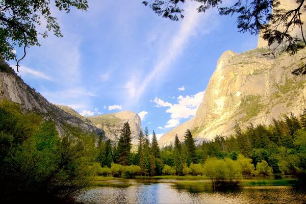Yosemite National Park which includes landscape views, tranquil scenes and mountains
