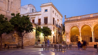 Jerez de la Frontera toont een plein en een klein stadje of dorpje