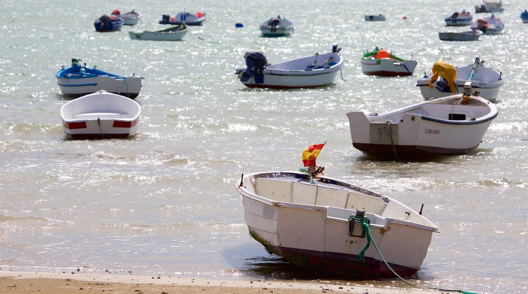 La Caleta Beach showing general coastal views and boating