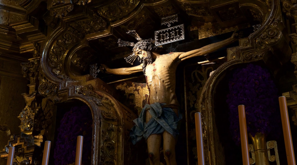 Jerez Cathedral showing religious elements and interior views