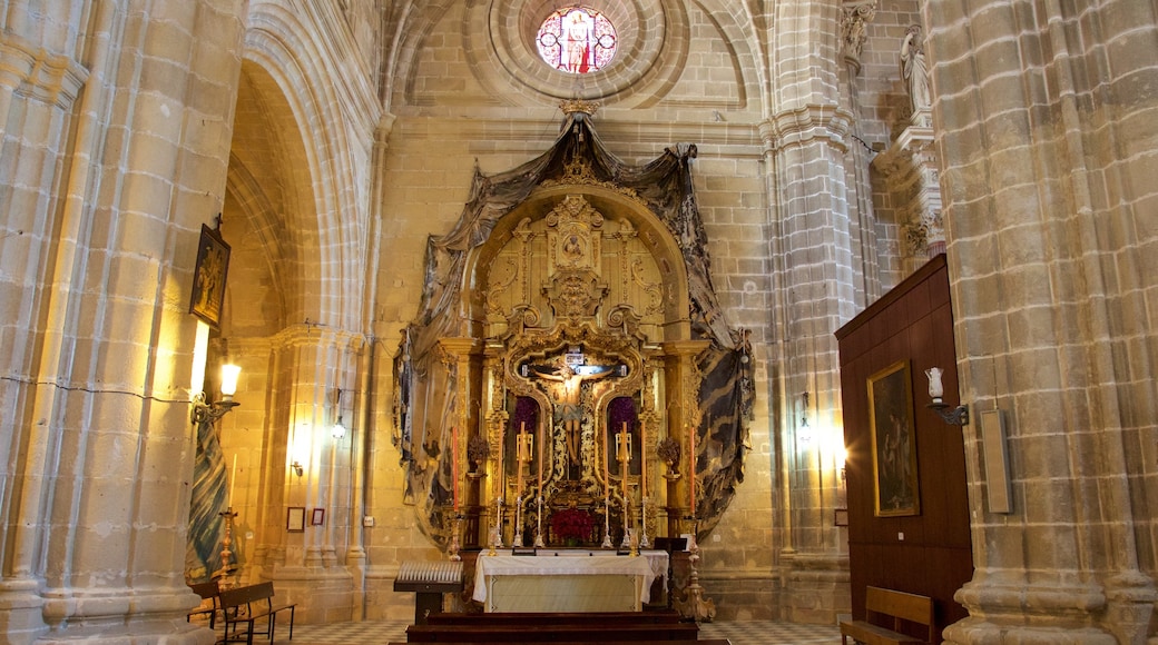 Catedral Jerez caracterizando aspectos religiosos, vistas internas e uma igreja ou catedral