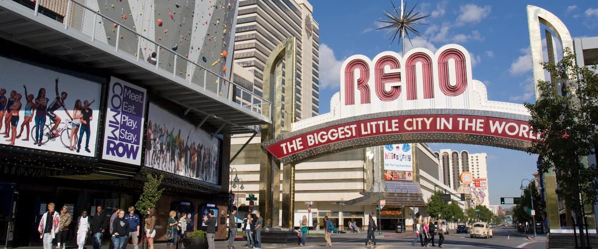 Sparks showing street scenes, signage and a city