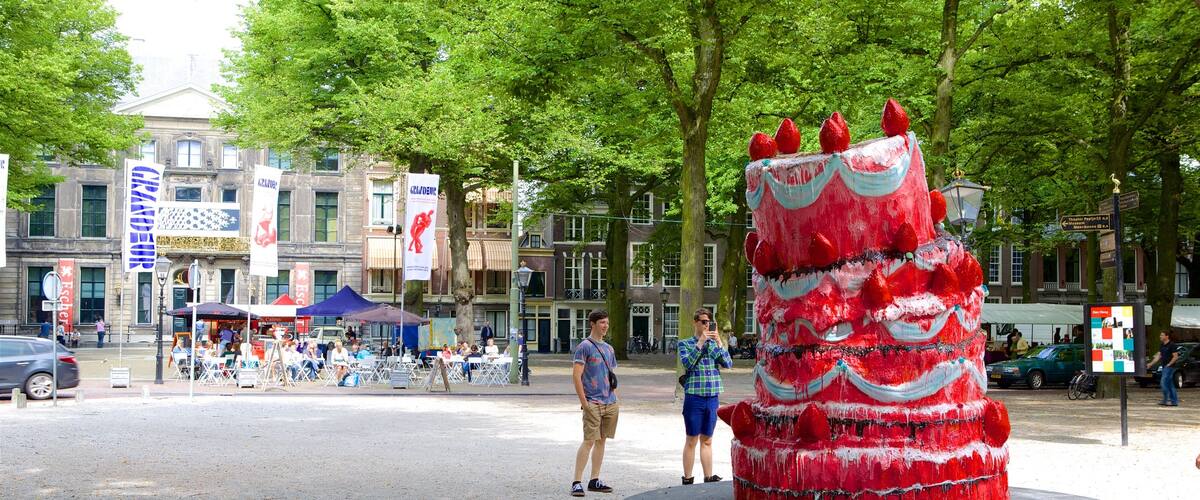 Den Haag bevat kunst in de open lucht en een plein