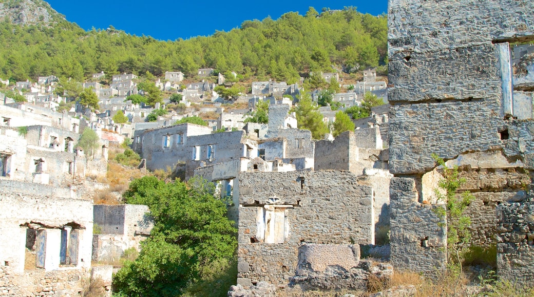 Kayaköy welches beinhaltet Geschichtliches und Ruine