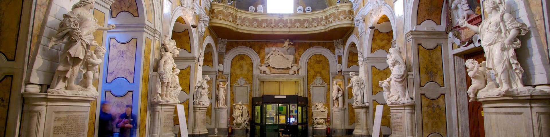 Sansevero Chapel featuring interior views, art and religious aspects