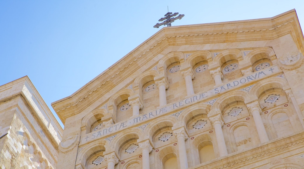 Cagliari Cathedral showing religious elements, heritage architecture and a church or cathedral