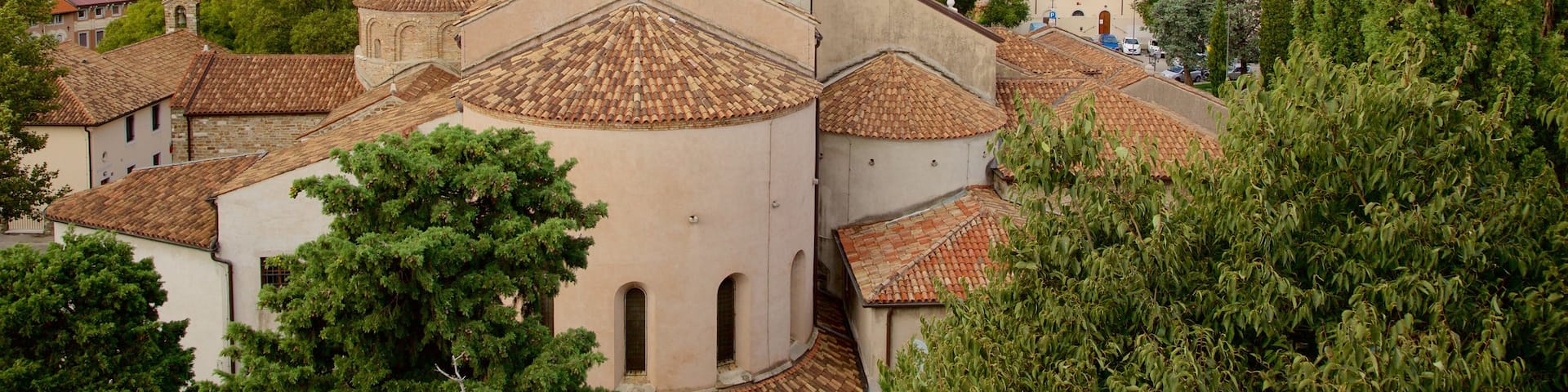 Cathedral of San Giusto featuring a church or cathedral and general coastal views