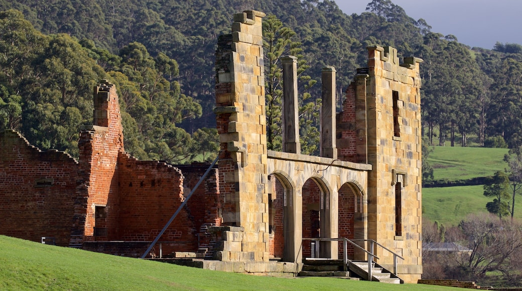 Port Arthur Historic Site fasiliteter samt kulturarv, bygningsruiner og palass