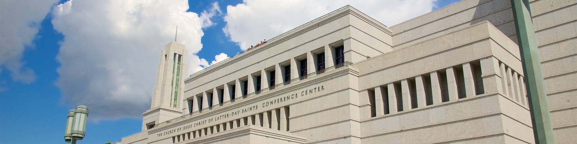 Conference Center which includes a square or plaza and modern architecture