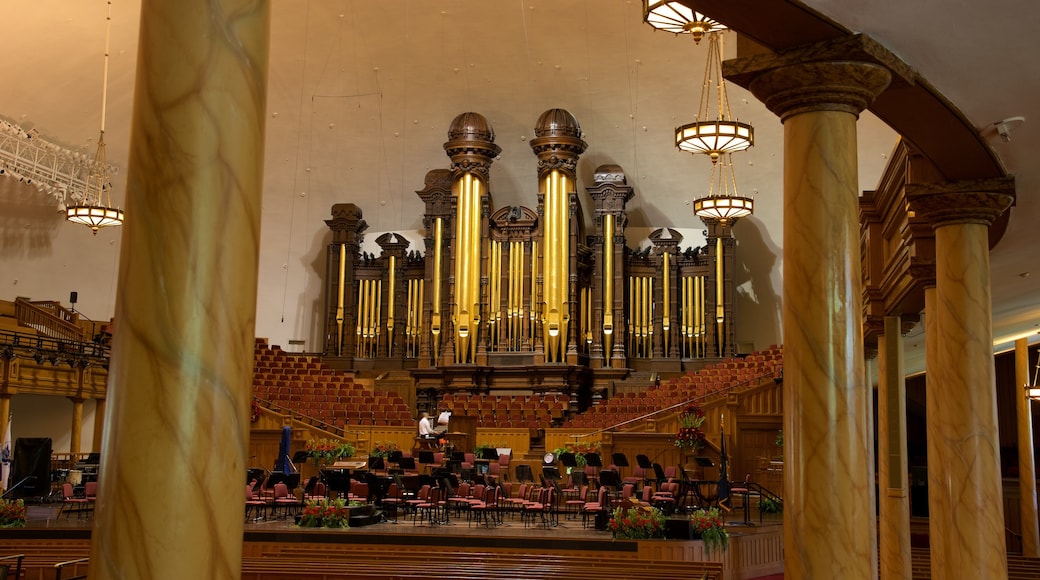 Tabernacle showing a church or cathedral and interior views