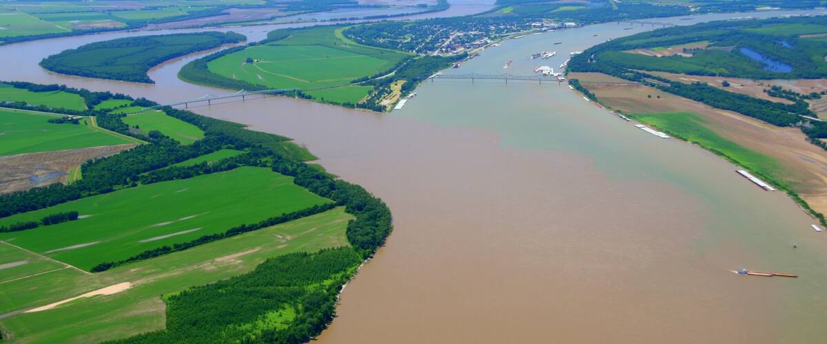 Southern Illinois showing a river or creek and landscape views