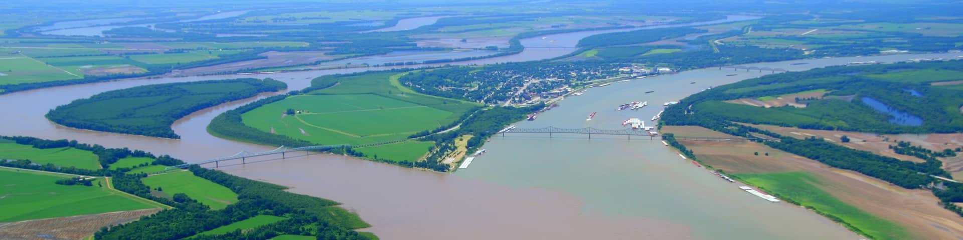 Southern Illinois das einen Landschaften und Fluss oder Bach