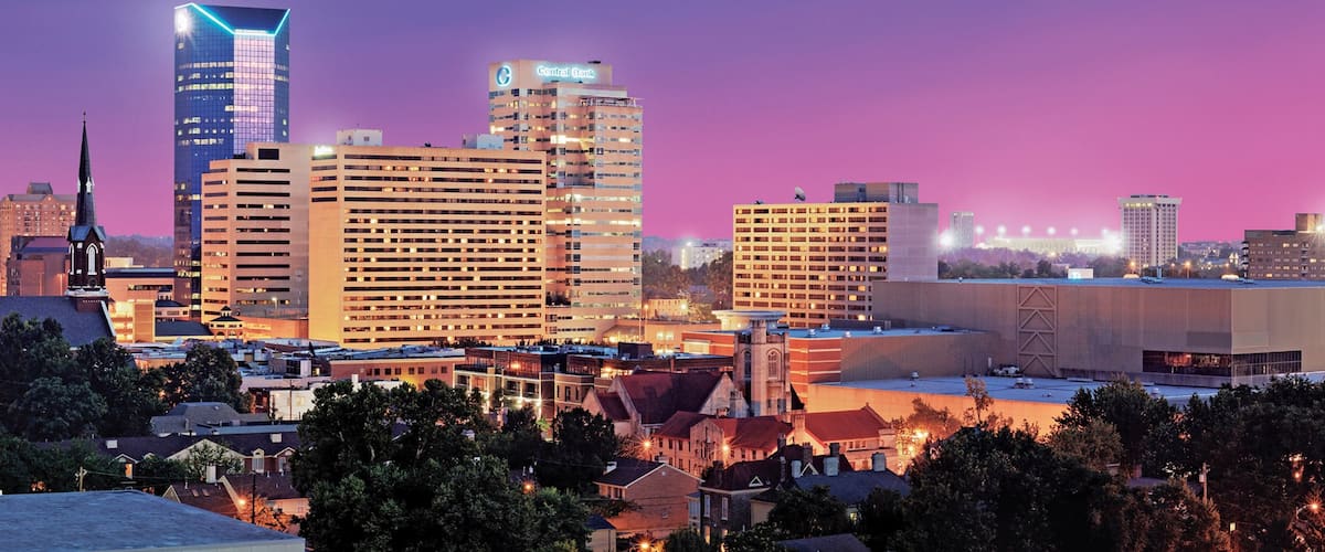 Lexington featuring a city and a sunset