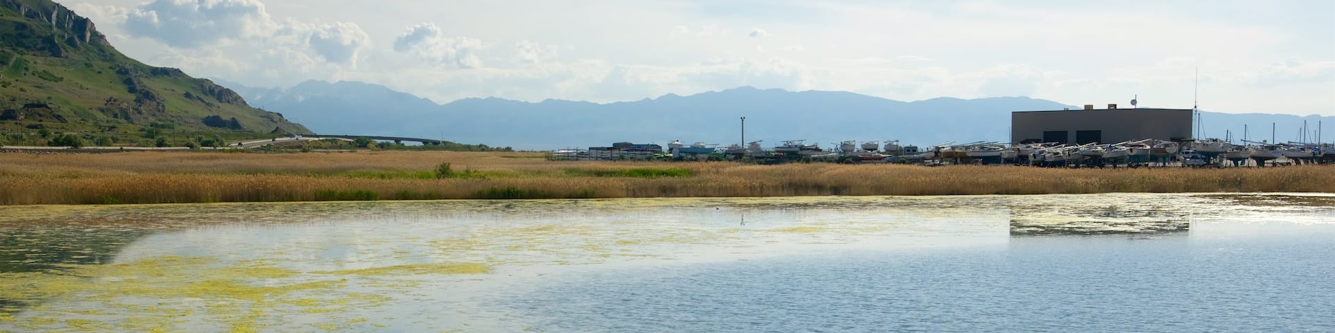 Great Salt Lake State Park featuring a lake or waterhole