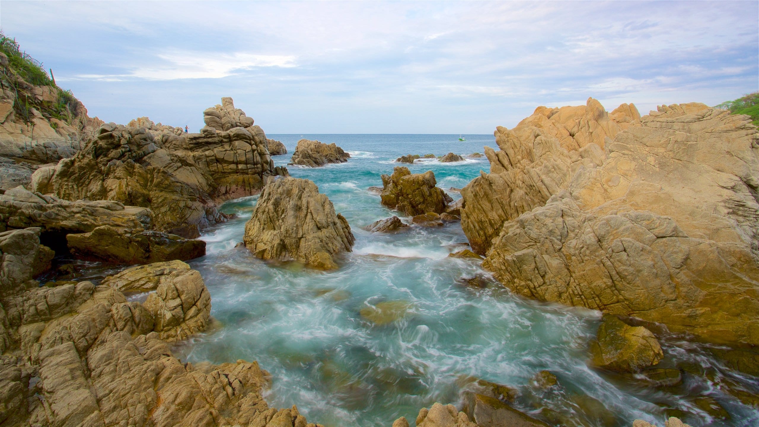 Oaxaca featuring rugged coastline