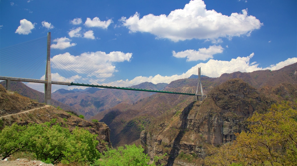 Mazatlán mostrando un puente y una garganta o cañón
