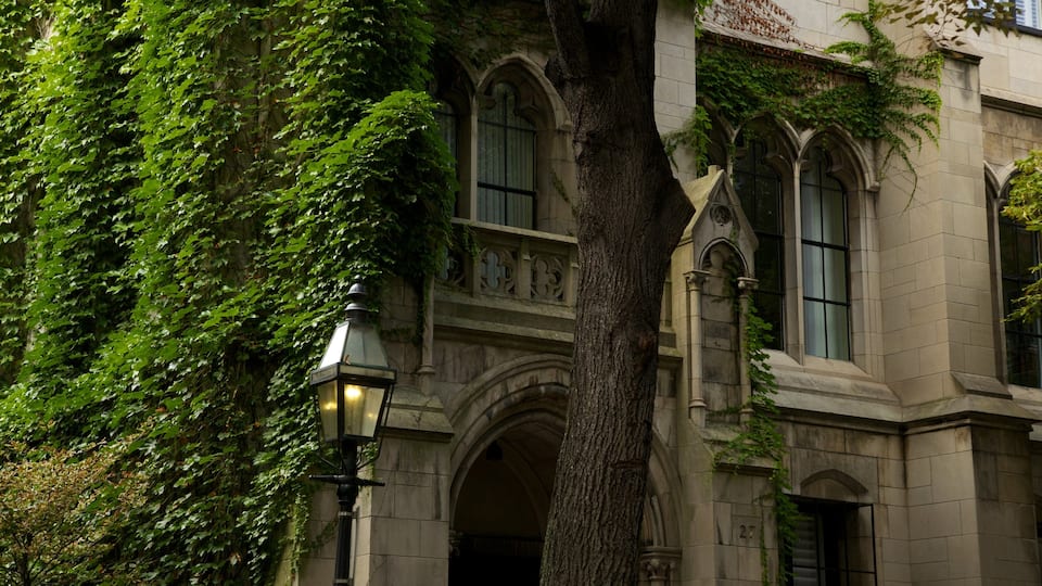 Beacon Hill showing heritage architecture and a house