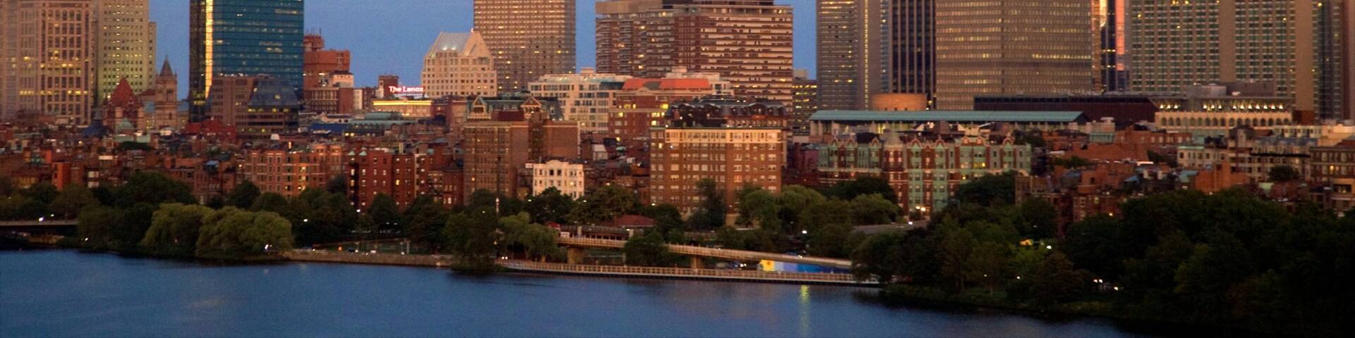 Prudential Tower showing a city, central business district and a high rise building