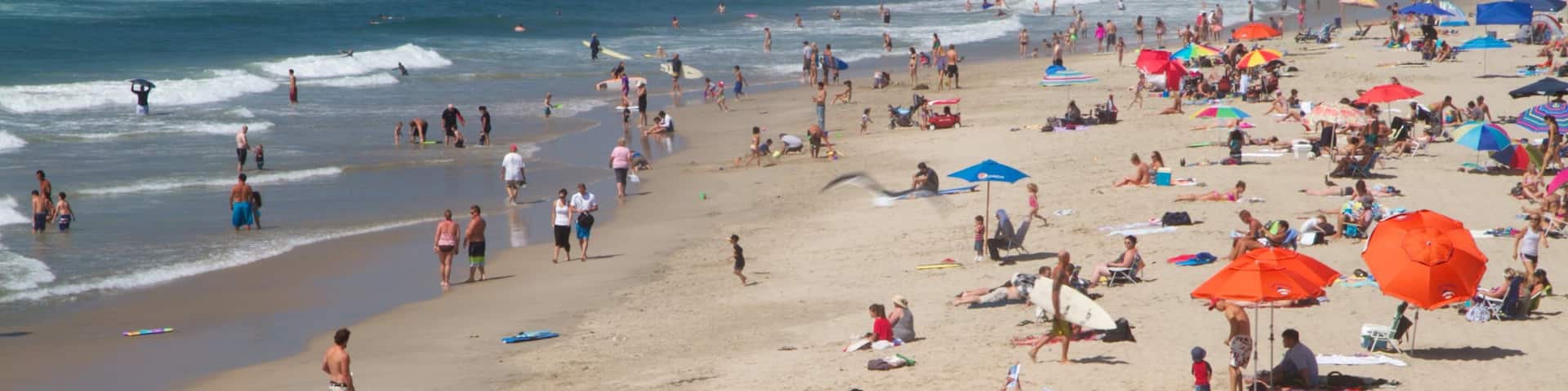 Huntington Beach featuring landscape views, swimming and a sandy beach