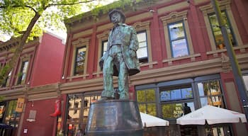 Gastown presenterar utomhuskonst, en stad och ett monument