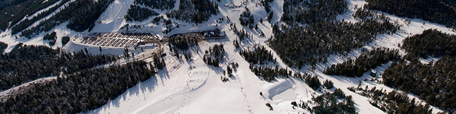 Cypress Mountain showing general coastal views, landscape views and snow