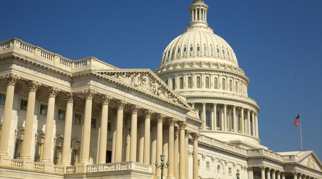 National Mall which includes heritage architecture, an administrative buidling and a city