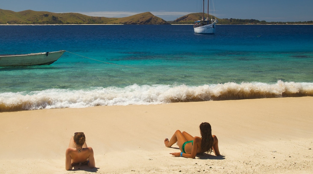 Mamanuca Islands showing boating, tropical scenes and a beach